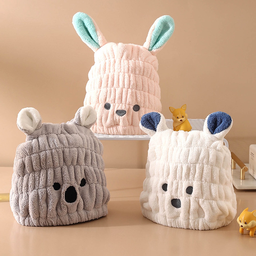 Babyfair Trẻ Em Tóc Mũ Mềm Mại Có Thể Điều Chỉnh Chống Phai Màu Dễ Thương Nhanh Khô Cho 2 Đến 15 Tuổi