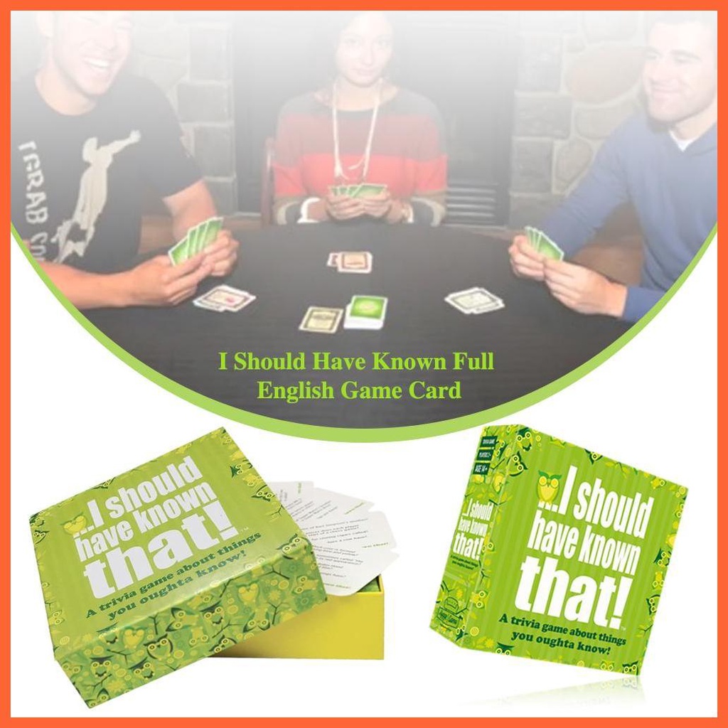 Bộ Thẻ Bài Trò Chơi Tiếng Anh I Should Have Known Đầy Đủ