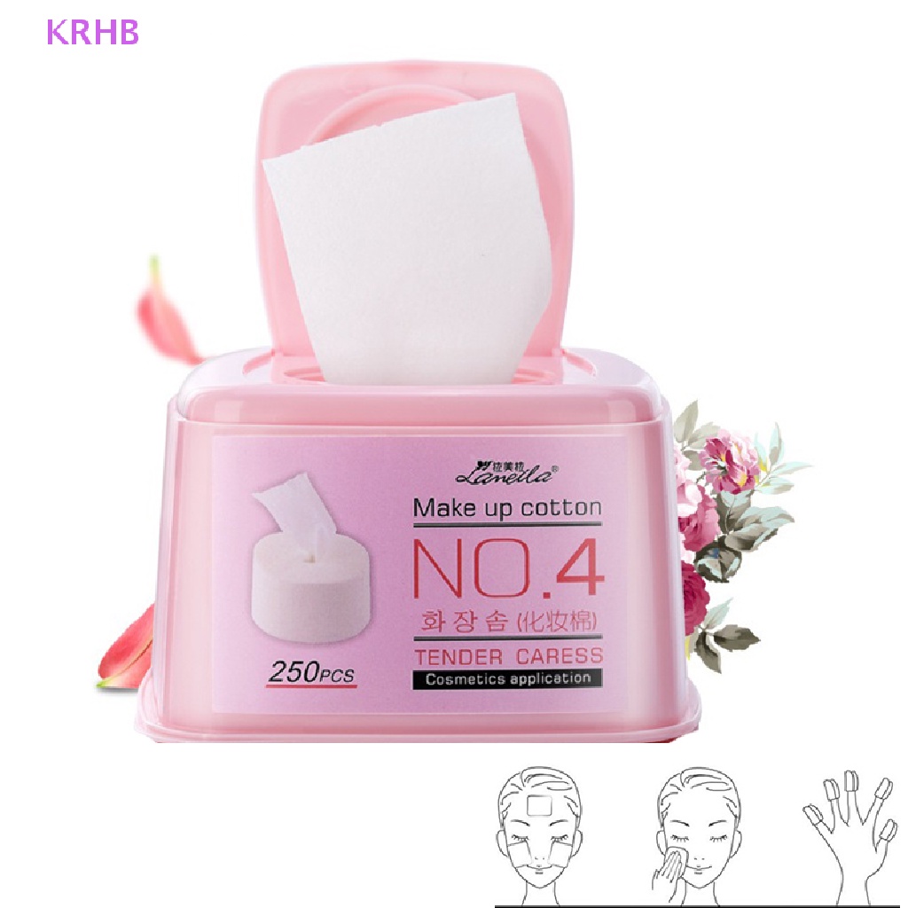 Hộp 250 Bông Tẩy Trang Làm Sạch Sâu Chất Lượng Cao