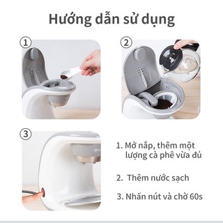 Simplus Máy Pha Cà Phê Mini Tự KFJH006 Động Kiểu Mỹ Pha Nhỏ Giọt Máy Pha Trà Bình Pha Cà Phê