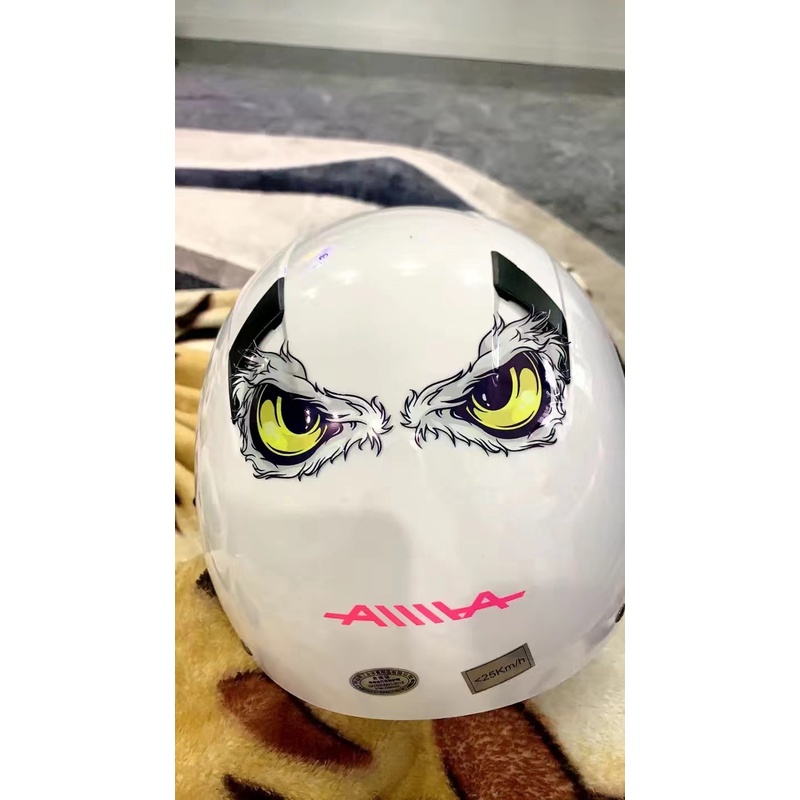 Hl Miếng Dán Trang Trí Xe Hơi / Mũ Bảo Hiểm Họa Tiết Đôi Mắt Quỷ Hoạt Hình Chống Thấm Nước