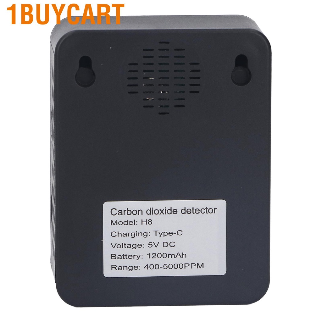 1buycart Black CO2 Carbon Dioxide Detector LCD TVOC HCHO Temperature Humidity Air Quality Monitor Meter