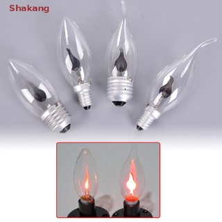 Skk E27 E14 Đèn LED Đốt Hiệu Ứng Lửa Trang Trí Ngọn Lửa Bóng Đèn SKK