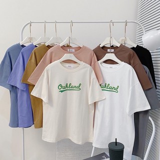 Áo thun chữ Oakland chữ xanh lá nhiều màu freesize Pumi