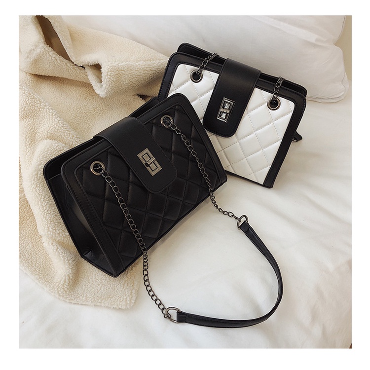 Mischa Túi Xách Da PU Cỡ Lớn Phối Màu Tương Phản Thời Trang Cho Nữ