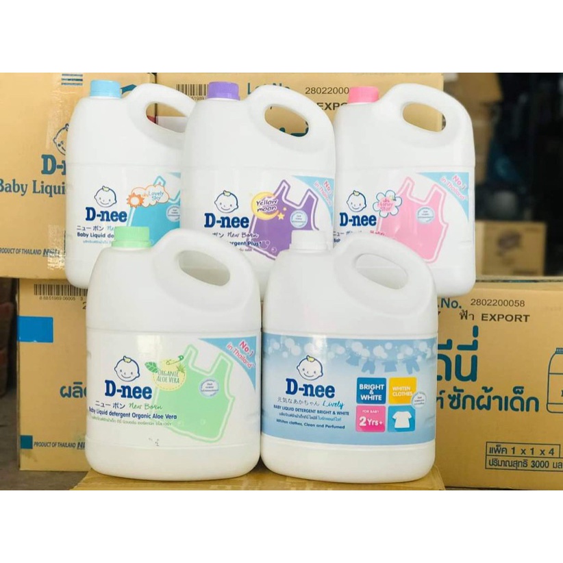 - Nước Giặt Quần Áo Trẻ Em Dnee Thể tích 3000ml Hàng Thái Lan Mẫu Mới