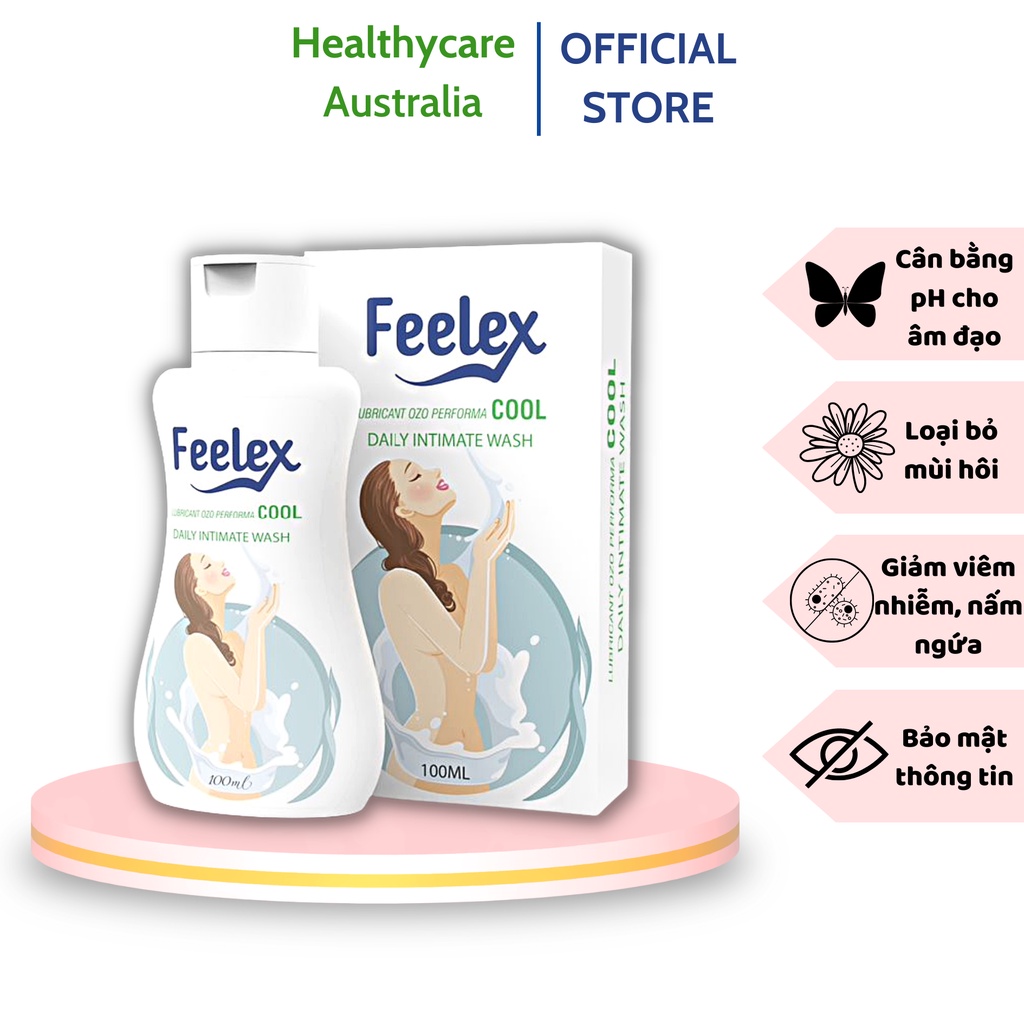 Dung dịch vệ sinh phụ nữ Feelex Lubricant OZO Performa Cool, 100ml