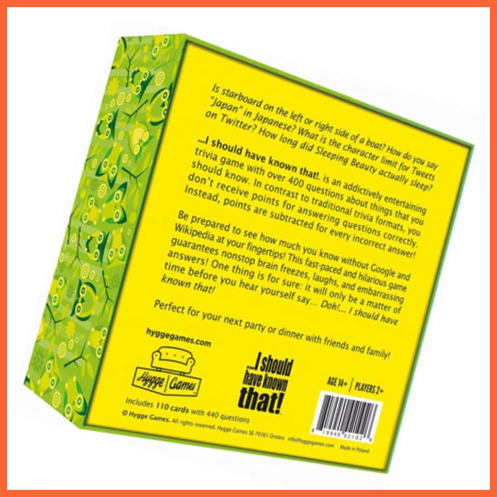 Bộ Thẻ Bài Trò Chơi Tiếng Anh I Should Have Known Đầy Đủ