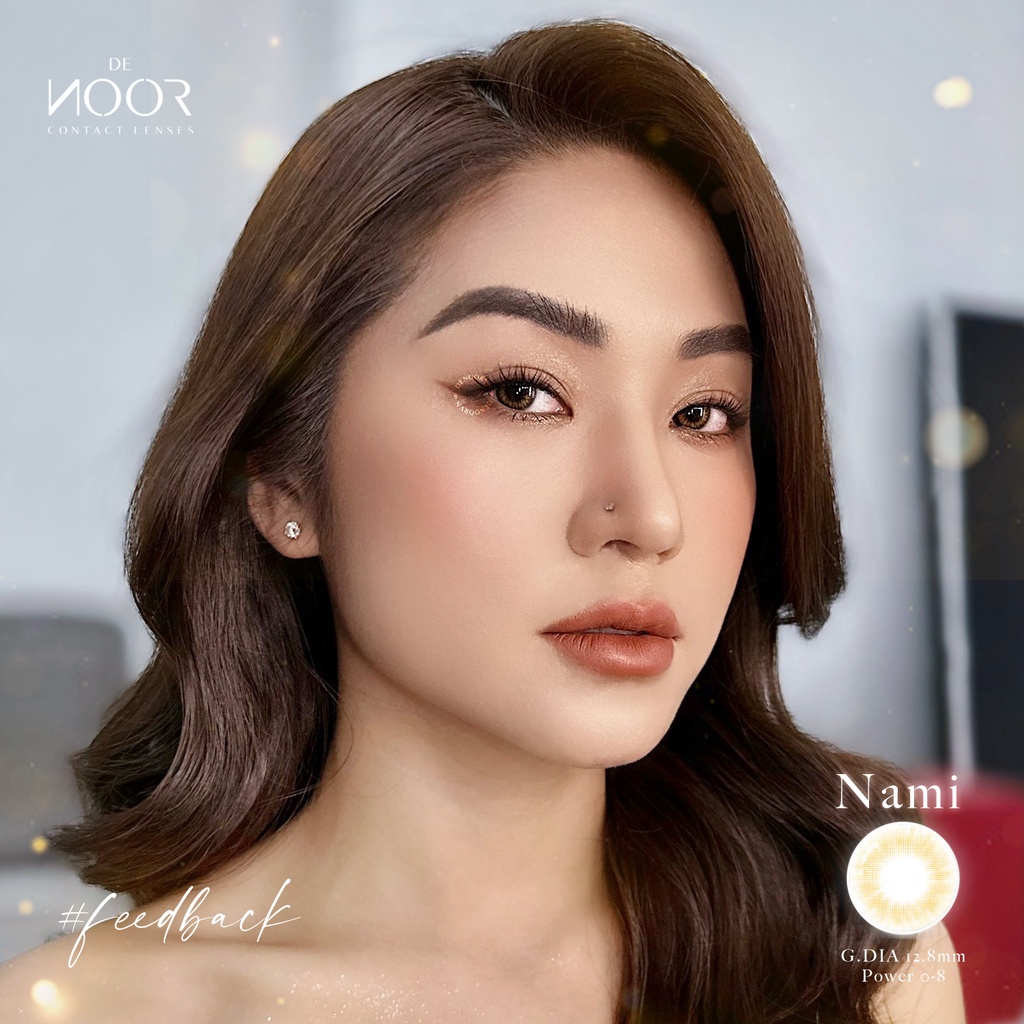 Nami - Lens Nâu Mật Ong Tự Nhiên - Đường Kính 12.8mm - Bảo Hành 2 Tuần - Chính Hãng Hàn Quốc - DeNOOR