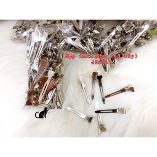 Kẹp inox nhỏ (1 hộp 70 cái ) chiều dài 4cm - lớn 10cm