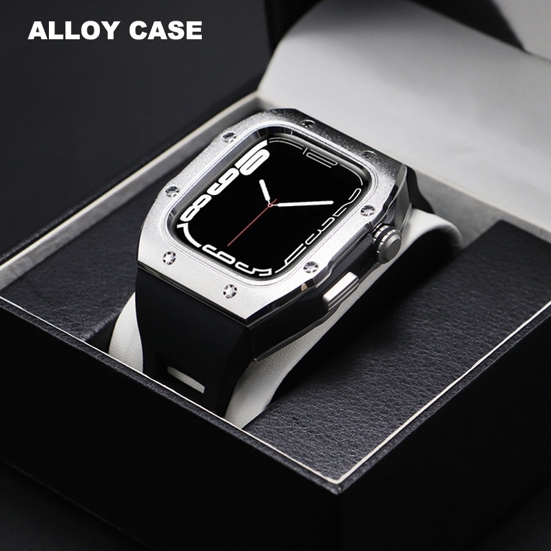 Dây Đeo Đồng Hồ Bằng Hợp Kim Sang Trọng Cho iWatch 8 7 6 5 4 3 44mm 45mm