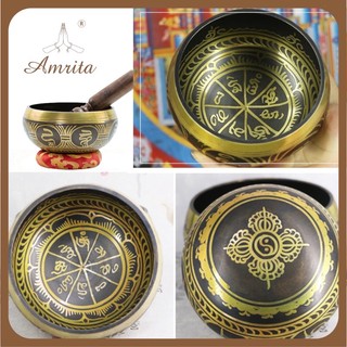 Chuông xoay Tây Tạng - Singing Bowl - Chuông bát xoay xanh Tây Tạng - Chuông bát xoay Nepal - Amrita.vn