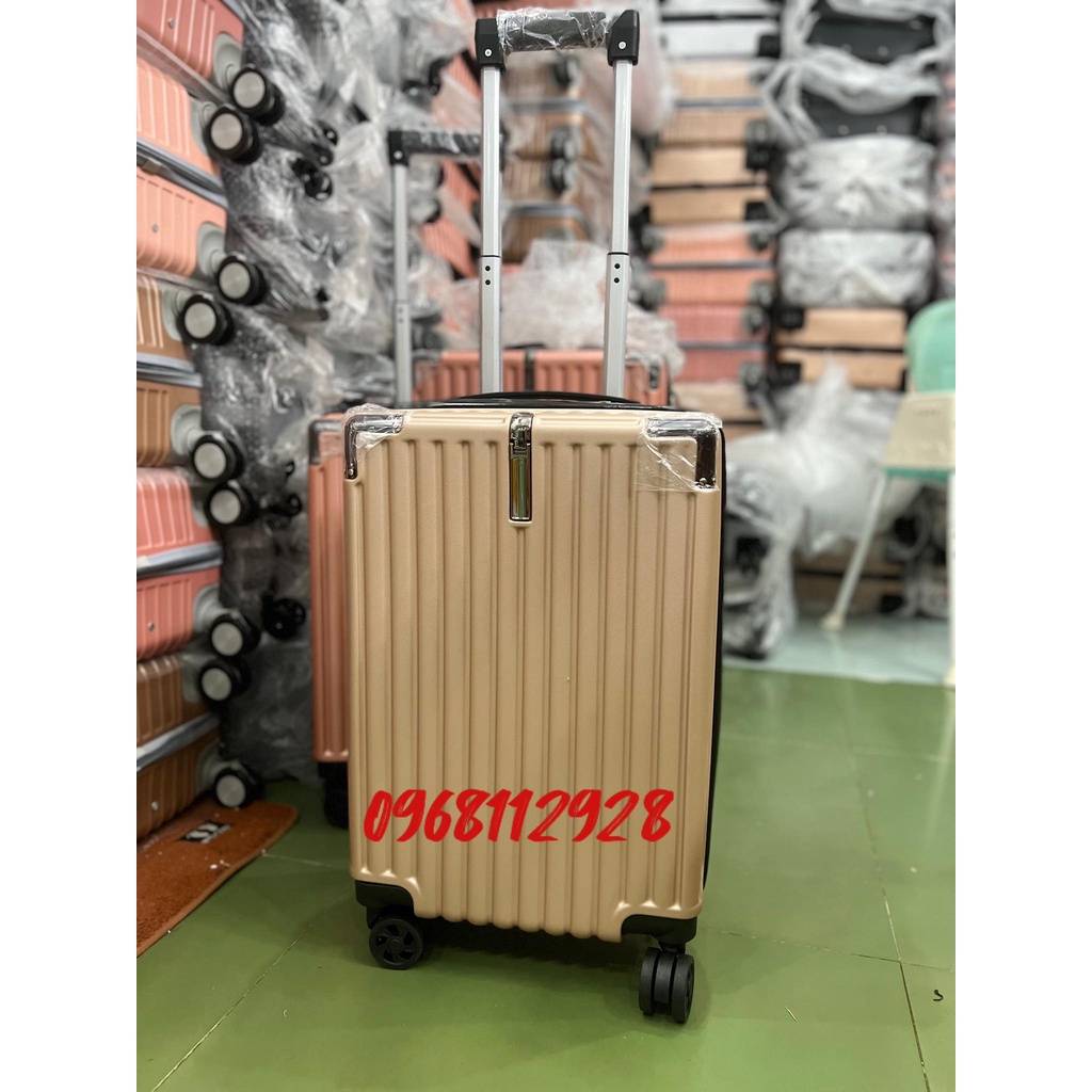 \*.*/SALE THÁNG DU LỊCH \*.*/SIZE 20+24 - Vali kéo du lịch bo góc khung nhôm khoá kéo có khuy móc đồ, nhựa abs cao cấp