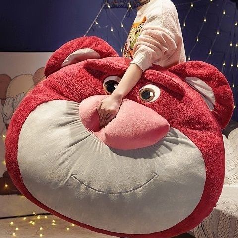 Gối Ôm Nhồi Bông Hình Chú Gấu / Dâu Tây Dễ Thương Dùng Làm Quà Tặng Sinh Nhật Cho