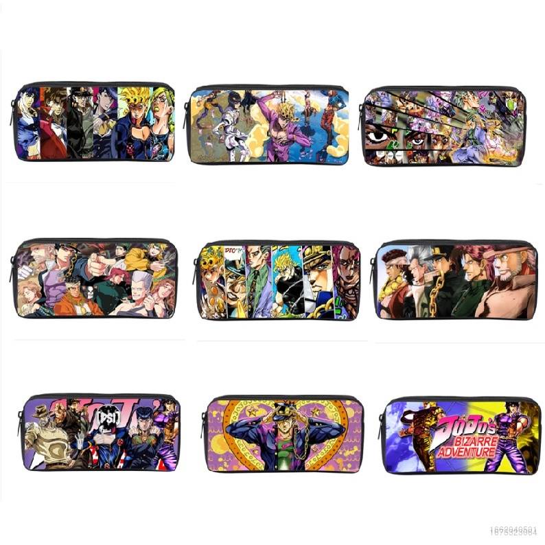 Túi Đựng Bút Chì Sức Chứa Lớn Họa Tiết Hoạt Hình Jojo 'S Bizarre Adventure Cho Học Sinh YP3