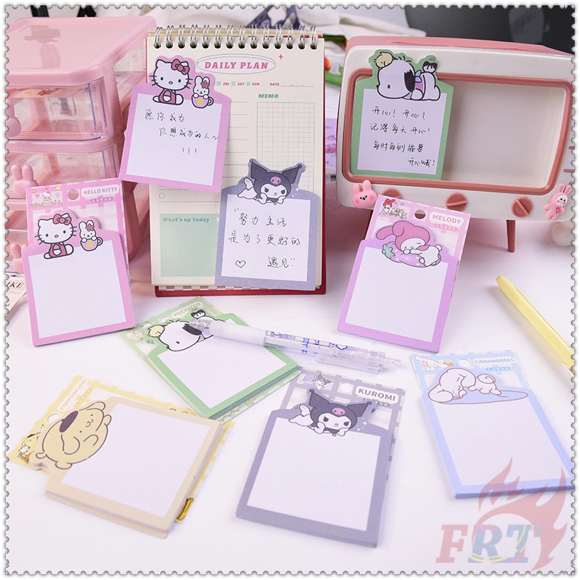❣️Set 30 Tấm Giấy Ghi Chú Họa Tiết hello kitty / kuromi / my melody / cinnamoroll / Pompurin / pochacco - sanrio q-6❣️Miếng Dán Ghi Nhớ Họa Tiết Hoạt Hình Dễ Thương