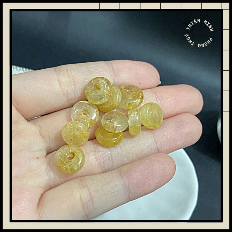 1 viên điếu toc vàng lẻ chất đá trong tóc dày đẹp