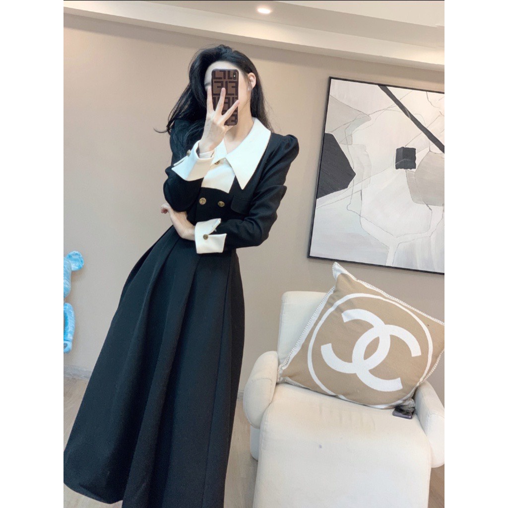 Set Áo Khoác Croptop Mix Chân Váy Dài Cạp Cao Dáng Xòe Chất Umi-Hannie Store