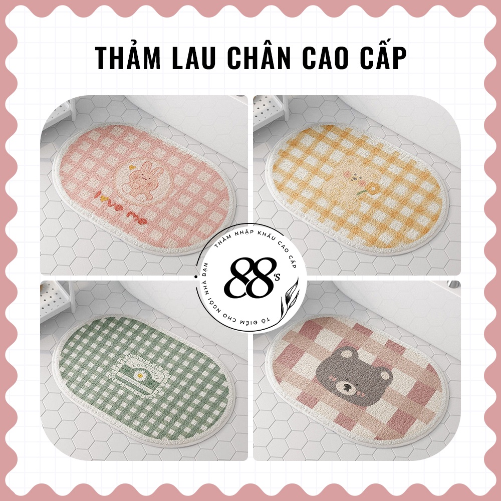 Thảm chùi chân, Thảm lau chân trang trí phòng cửa ra vào chống trơn trượt - mẫu mới 2023