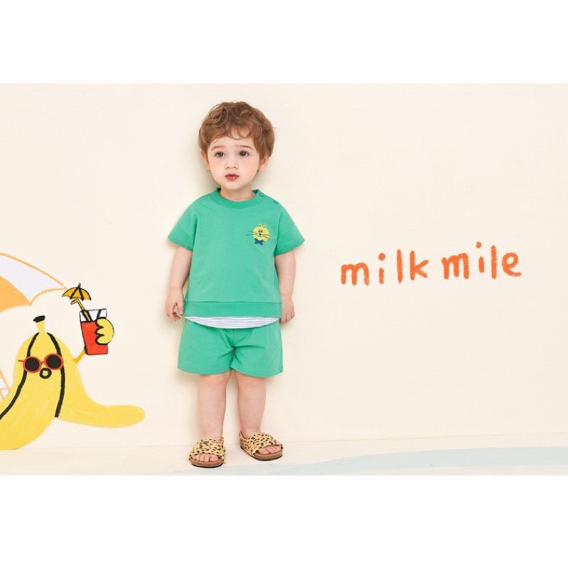 Set MilkMile xuất Hàn dư xịn hoạ tiết “mèo con” cho bé trai/ bé gái