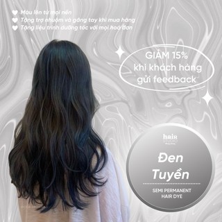 (Tặng Bodymist) Nhuộm tóc màu đen tuyền