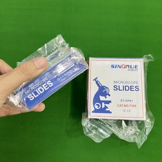 LAM KÍNH HIỂN VI DÙNG MỘT LẦN MICROSCOPE SLIDES (HỘP 50 CÁI)