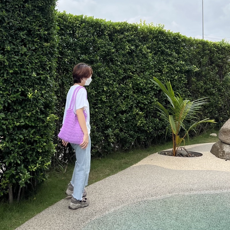 Tote bag crochet - Túi tote móc len mềm mại handmade by Mếu Máo