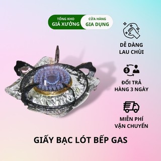 Set 10 Miếng Giấy Bạc Lót Bếp Gas Dáng Tròn