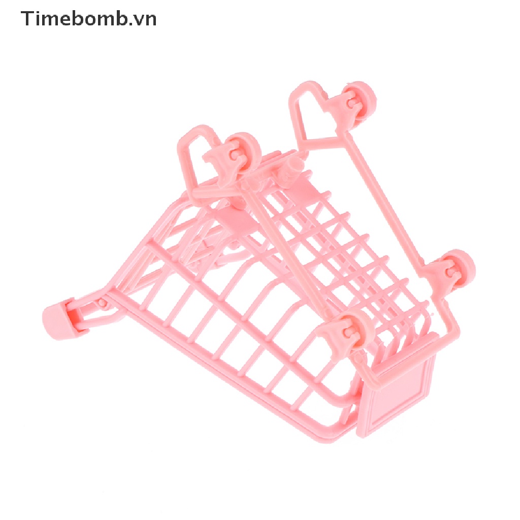 Mô Hình Xe Đẩy Mua Sắm Trang Trí Nhà Búp Bê Tỉ Lệ 1: 12