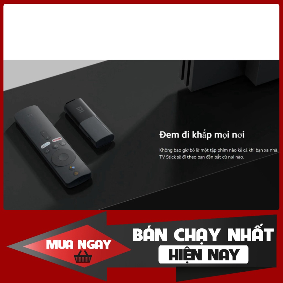 GIẢM GIÁ 50%  Tivi box Xiaomi Mi TV Stick Bản Quốc Tế Tiếng Việt tìm kiếm giọng nói GIẢM GIÁ 50%