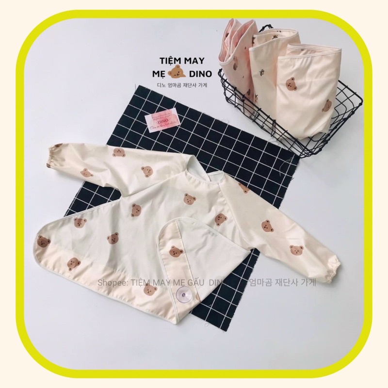 Yếm ăn dặm tiểu quý tộc chống thấm cotton thoáng khí có giác hút chân không cho bé trai bé gái