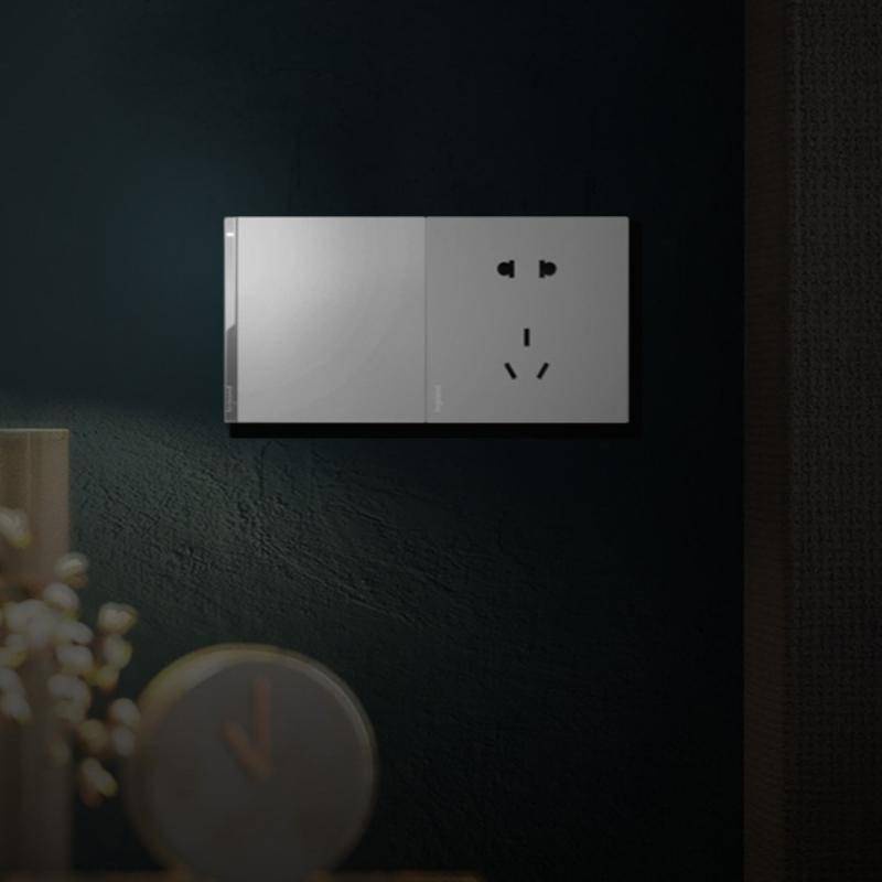 Ổ Cắm Màu Bạc Cát 5 Lỗ Với Công Tắc Điều Hòa Không Khí Tiện Dụng