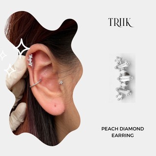 Khuyên tai đá - Fence Dia Earring