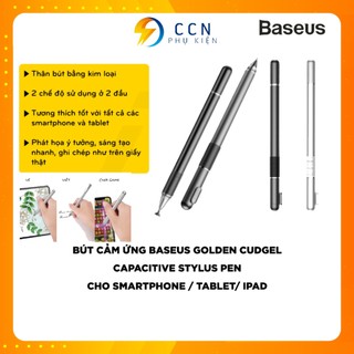 Bút Cảm Ứng Điện Dung 2 Trong 1 Baseus Golden Cudgel Capacitive Stylus Pen cho Smartphone Tablet - chocongnghe