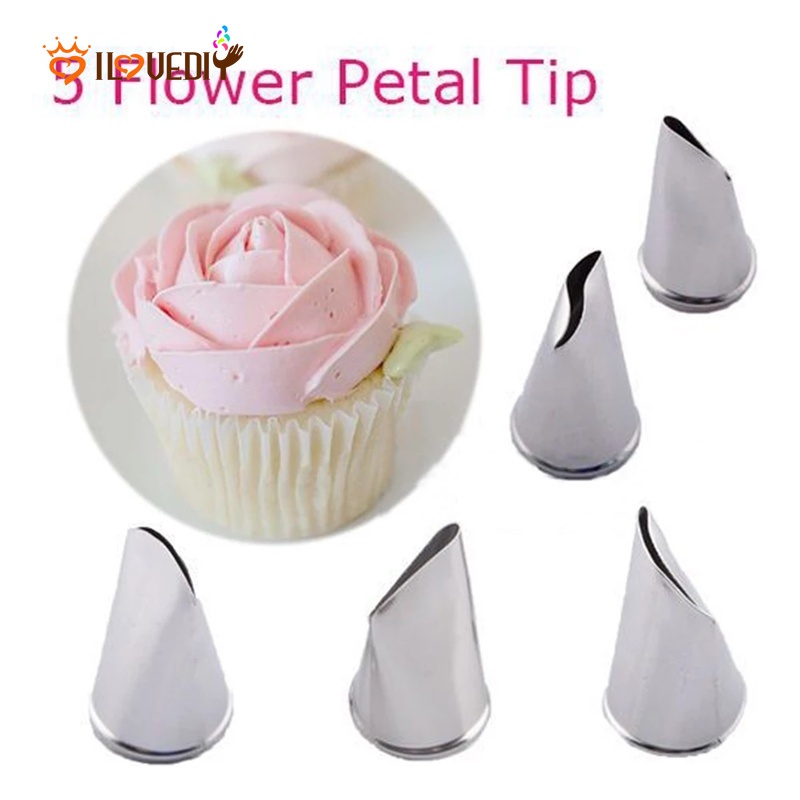 Bộ 5 Đầu Bắt Bông Kem Bằng Thép Không Gỉ 304 Chất Lượng Cao