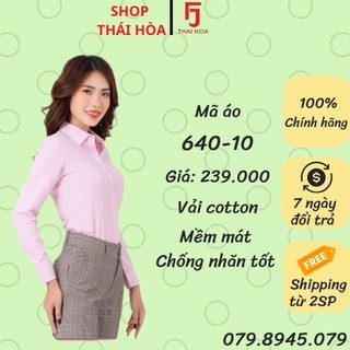 Áo sơ mi Thái Hòa kẻ sọc đủ màu vải mềm 640