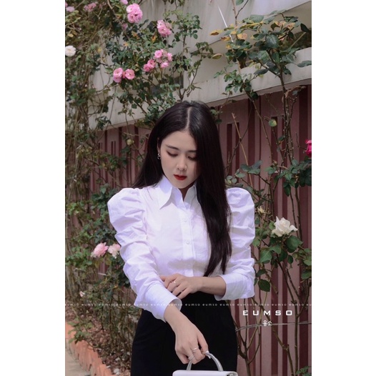 EUMSO - Sơ mi trắng tay phồng DAISY SHIRT