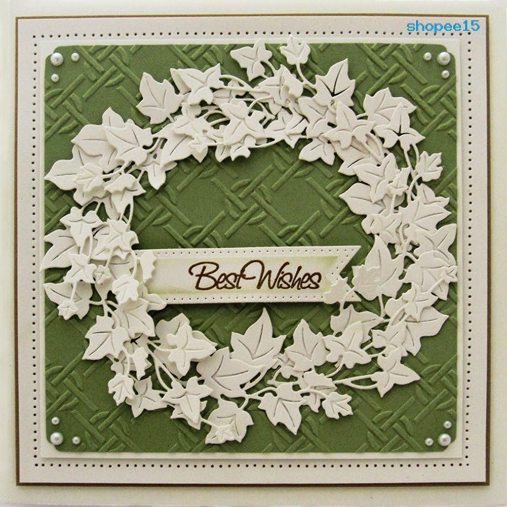 Khuôn Cắt Giấy Kim Loại Hình Lá Cây 15 Ngăn