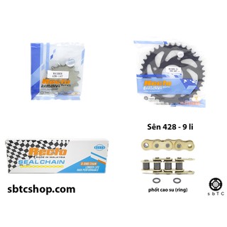 NSD Nhông sên dĩa RECTO phốt cao su vàng Raider Satria chính hãng