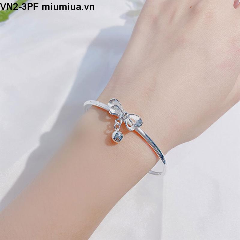 miumiua🔮Vòng Đeo Tay Thắt Nơ Có Thể Điều Chỉnh Kích Thước Họa Tiết Bướm / Trái Tim Đơn Giản Dành Cho Nữ