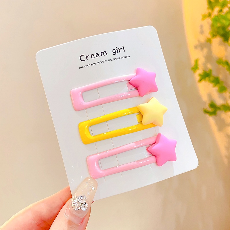 Set 3 Kẹp Tóc Nhiều Màu Sắc Cho Bé Gái