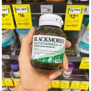 Vitamin tổng hợp cho nam giới Blackmores multi for men lọ 50 viên hàng chuẩn Úc