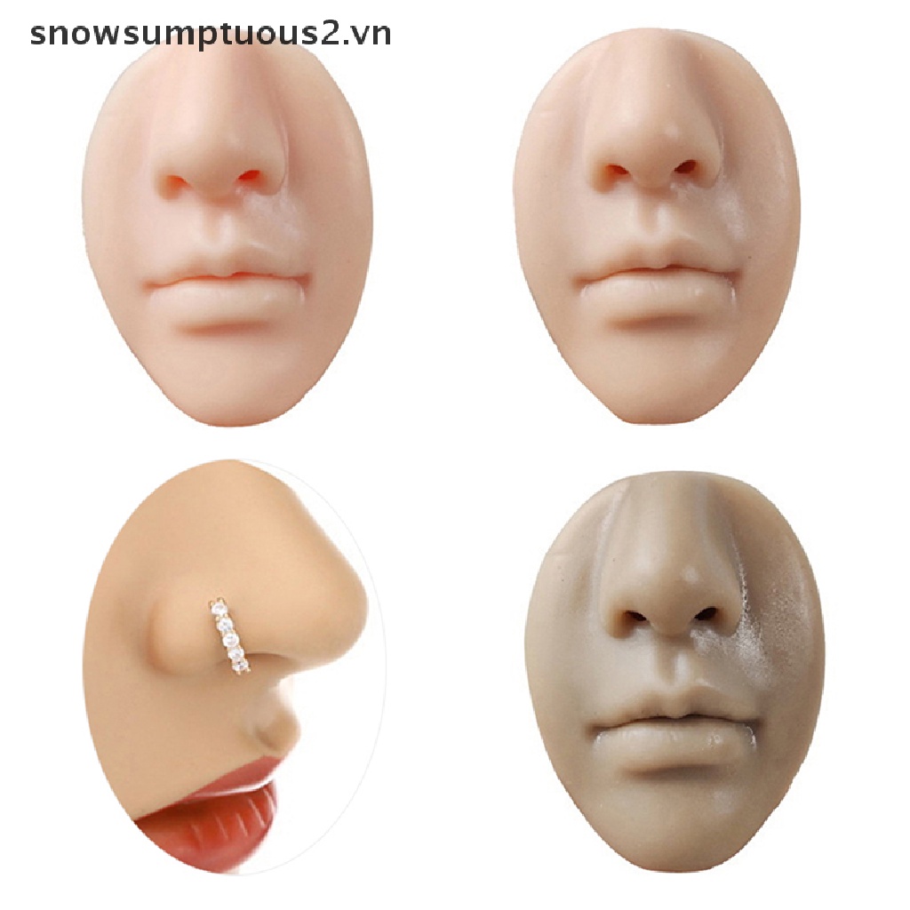 Mô Hình Mặt Người 3D Bằng Silicon Dùng Tập Trang Điểm Mũi / Môi