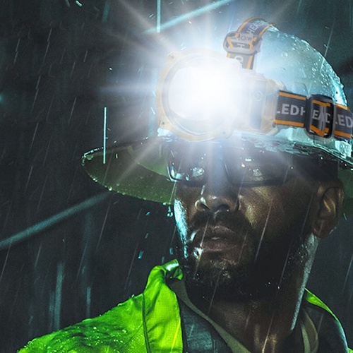 Đèn Pha LED Sạc 200W, Đèn Pin Đội Đầu Để Câu Cá, Săn Bắn, Cắm Trại