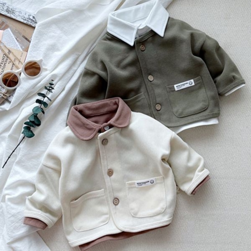 Áo Khoác Cardigan Dáng Rộng Cổ Tròn Thoải Mái Đa Năng Cho Bé Trai Và Gái Mới
