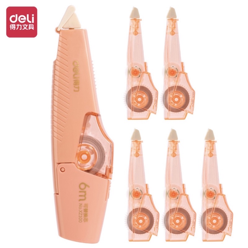 Bút xoá Deli có 5 lõi thay thế tiện dụng