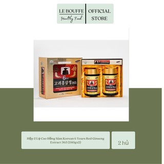 Hộp 2 Lọ Cao Hồng Sâm Korean 6 Years Red Ginseng Extract 365 (240gx2)