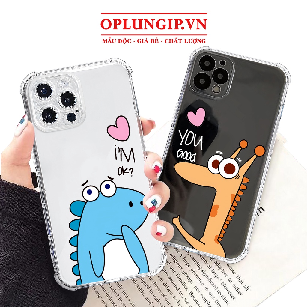 Ốp iphone i'm ok you good silicon dẻo cạnh vuông cho iphone 11 13 pro max 14 12 pro max mini x r s max 6 s 7 8 plus