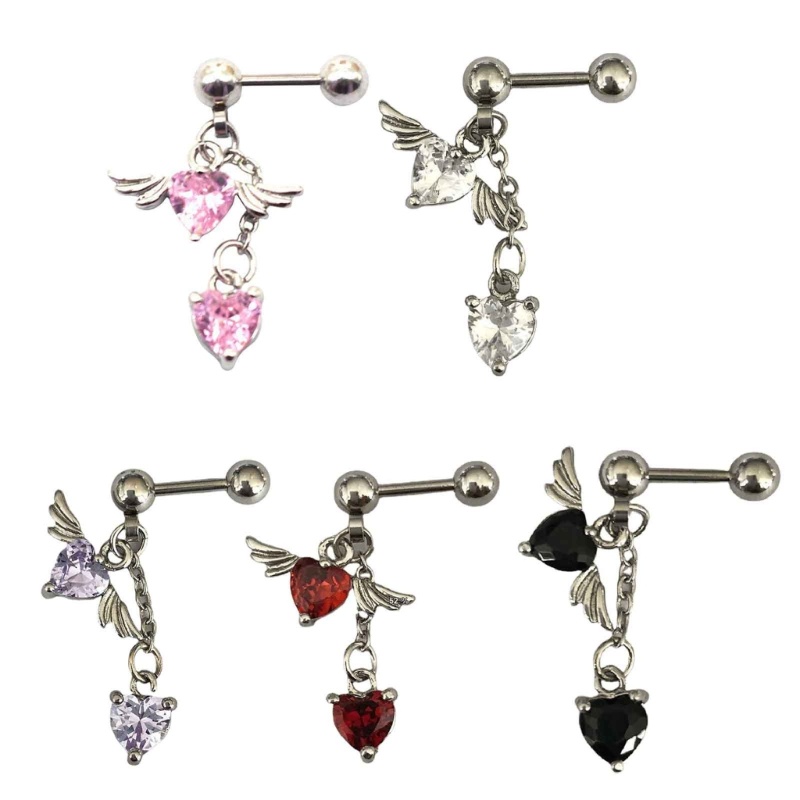 Khuyên Tai Zircon Hình Trái Tim Cho Nữ