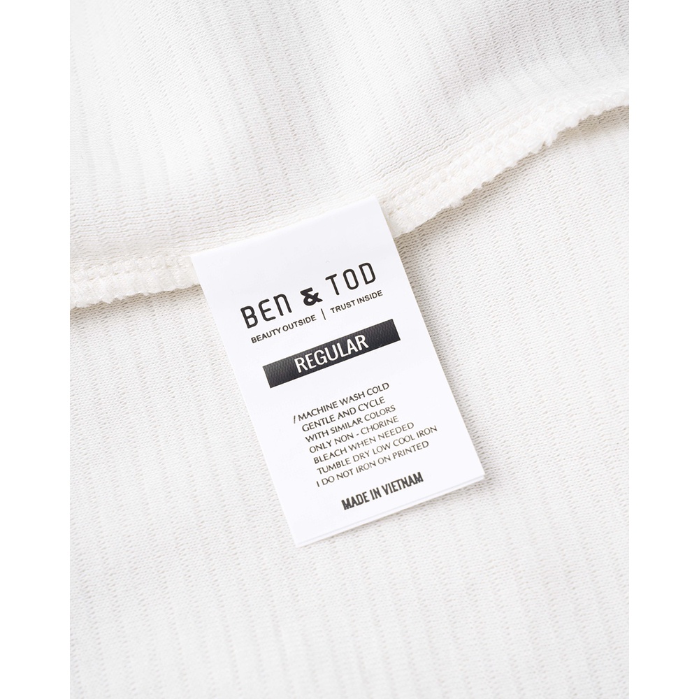 Áo thun nam cổ tròn BEN & TOD R1210BB204 vải cotton, trẻ trung, thanh lịch, đơn giản, basic, cao cấp